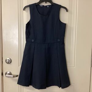 NWOT Chaps Sleeveless Navy Girl’s School Jumper Dress SZ Large 12 - 14